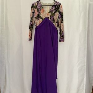 Vintage Lane Bryant floor length floral dress